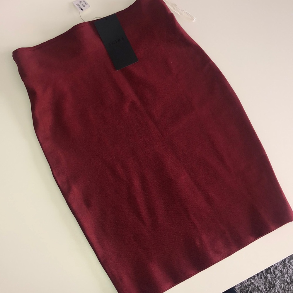 Akira Bandage Midi Skirt *deep red*